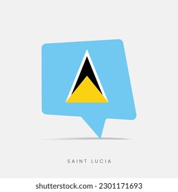 Saint Lucia flag bubble chat icon