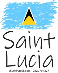  Saint Lucia flag logo and vector icon.