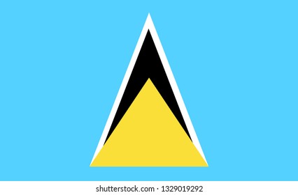 Saint Lucia flag. Simple vector Saint Lucia flag