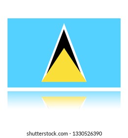 Saint Lucia flag. Simple vector Saint Lucia flag
