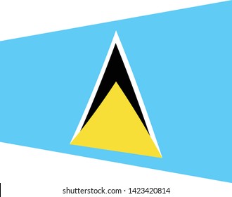 Saint Lucia flag. Simple vector Saint Lucia flag