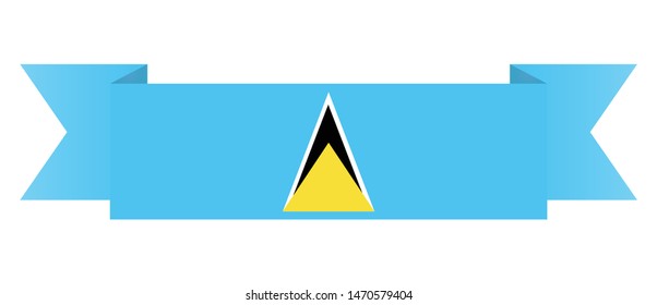 Saint Lucia flag. Simple vector Saint Lucia flag