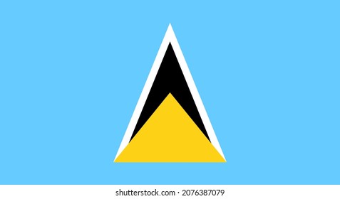 Saint Lucia flag vector for designer.
