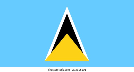 Saint Lucia flag - vector icon