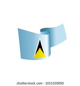 Saint Lucia flag, vector illustration