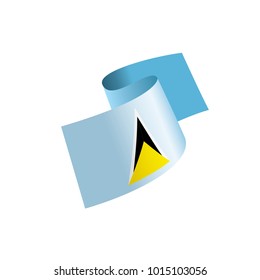 Saint Lucia flag, vector illustration
