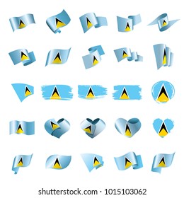 Saint Lucia flag, vector illustration
