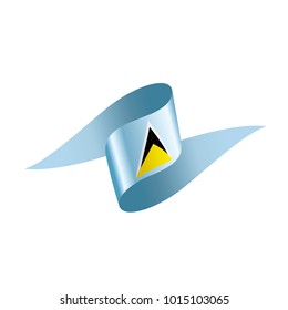 Saint Lucia flag, vector illustration