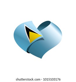 Saint Lucia flag, vector illustration