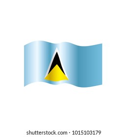 Saint Lucia flag, vector illustration