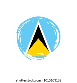 Saint Lucia flag, vector illustration