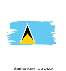 Saint Lucia flag, vector illustration