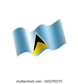 Saint Lucia flag, vector illustration on a white background