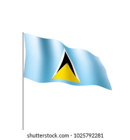 Saint Lucia flag, vector illustration on a white background