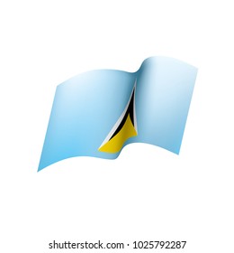 Saint Lucia flag, vector illustration on a white background