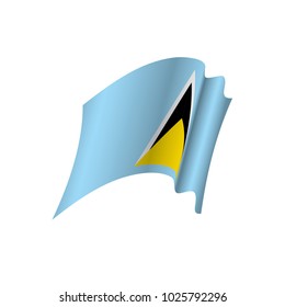 Saint Lucia flag, vector illustration on a white background