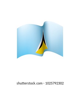 Saint Lucia flag, vector illustration on a white background