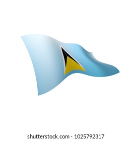 Saint Lucia flag, vector illustration on a white background