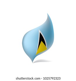 Saint Lucia flag, vector illustration on a white background