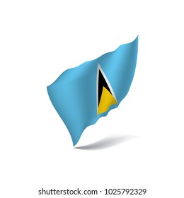Saint Lucia flag, vector illustration on a white background