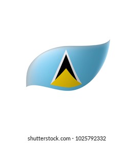 Saint Lucia flag, vector illustration on a white background