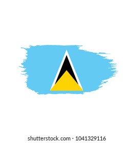 Saint Lucia flag, vector illustration