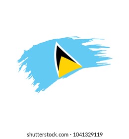 Saint Lucia flag, vector illustration