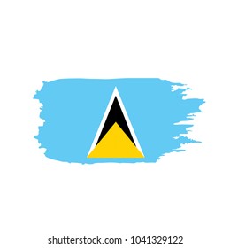 Saint Lucia flag, vector illustration