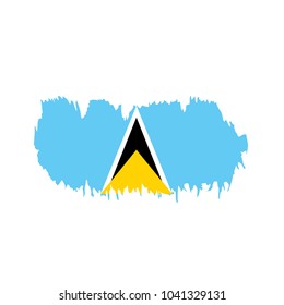 Saint Lucia flag, vector illustration