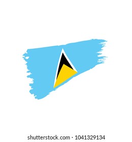 Saint Lucia flag, vector illustration