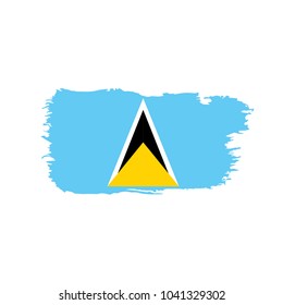 Saint Lucia flag, vector illustration