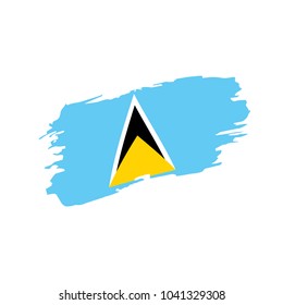 Saint Lucia flag, vector illustration