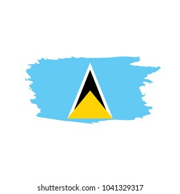 Saint Lucia flag, vector illustration