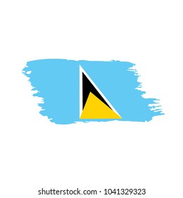 Saint Lucia flag, vector illustration