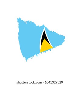 Saint Lucia flag, vector illustration