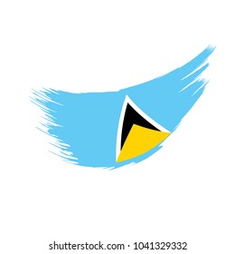 Saint Lucia flag, vector illustration