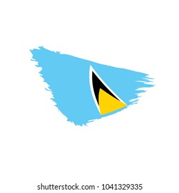 Saint Lucia flag, vector illustration