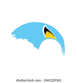 Saint Lucia flag, vector illustration