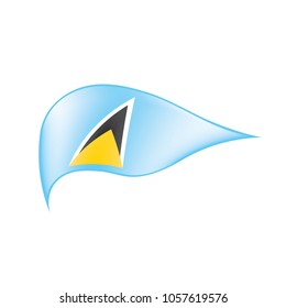 Saint Lucia flag, vector illustration