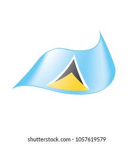 Saint Lucia flag, vector illustration