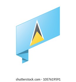 Saint Lucia flag, vector illustration