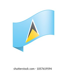 Saint Lucia flag, vector illustration
