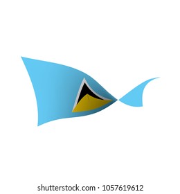 Saint Lucia flag, vector illustration