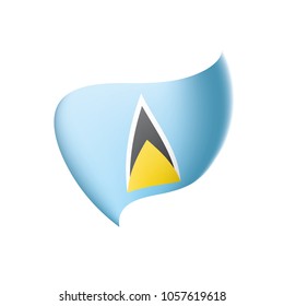 Saint Lucia flag, vector illustration