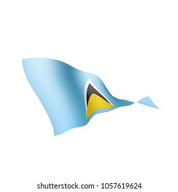 Saint Lucia flag, vector illustration