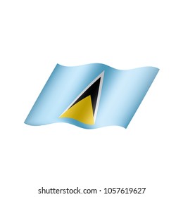Saint Lucia flag, vector illustration