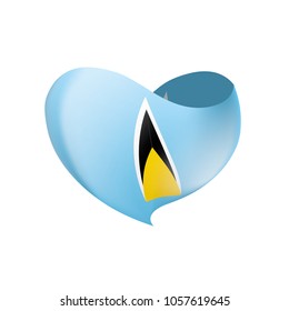 Saint Lucia flag, vector illustration