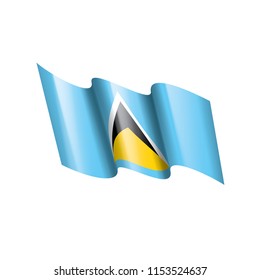 Saint Lucia flag, vector illustration on a white background