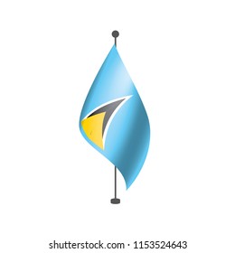 Saint Lucia flag, vector illustration on a white background