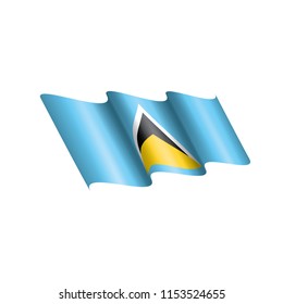 Saint Lucia flag, vector illustration on a white background